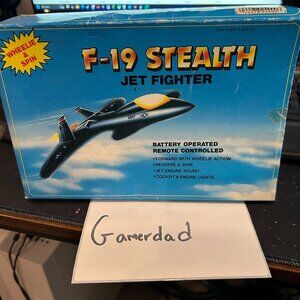 Vintage 1987 Soma Battery Powered Remote Control RC F-19 Stealth Fighter WORKS